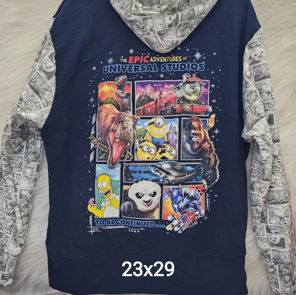 Universal Studios Xl Zip Up Hoodie Gem